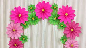 See more ideas about flower arrangements, baby shower flowers, baby shower. Very Easy Paper Flower Decoration At Home Decoration Ideas For Any Occasion At Home Youtube Flower Decorations Paper Flower Decor Paper Flowers
