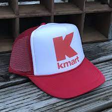 Kmart Retail Store Vintage 80 S Style Trucker Hat Mesh Snapback Red Cap Personality Print Casual Baseball Caps Wish