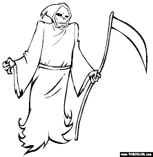 Color in this picture of the grim reaper and others with our library of online coloring pages. Grim Reaper Halloween Online Coloring Page Grim Reaper Halloween Online Coloring Pages Grim Reaper