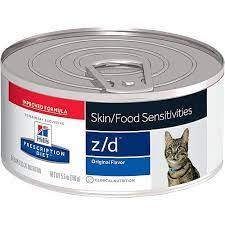 Hill S Prescription Diet Z D Original Skin Food Sensitivities Canned Cat Food 5 5 Oz Case Of 24 Chewy Com Canned Cat Food Cat Food Chicken Flavors