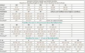 clean toddler measurement chart childrens waist size chart