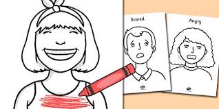 All you need is photoshop (or similar), a good photo, and a couple of minutes. Our Emotions Colouring Sheets