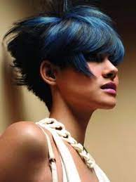 Pictures Punk Girl Hairstyles Black Hair And Blue Highlights Tousled Hair Hair Styles Punk Hair