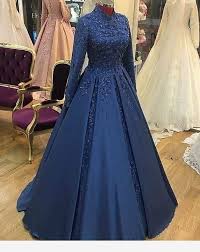 Bleu Fonce Robe Longue Robe De Soiree Verte Robe De Mariee Musulmane Robe De Fiancaille