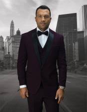 Mens Black And Maroon Suits Wine Burgundy Tuxedo Jackets