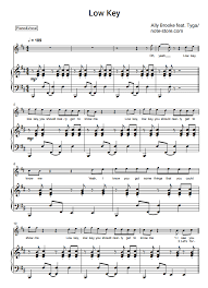 Ally Brooke Tyga Low Key Sheet Music For Piano Pdf Piano Vocal Sheet Music Piano Sheet Music Printable Sheet Music