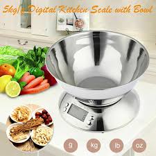 Etekcity 0.1g food kitchen scale bowl, digital grams and ounces for weight loss, baking, cooking and keto, 11lb, silver stainless steel 4.8 out of 5 stars 7,167 $18.99 $ 18. Digital Kitchen Scale High Accuracy 11lb 5kg Food Scale With Removable Bowl Room Temperature Alarm Timer Stainless Steel Libra Kitchen Scales Aliexpress