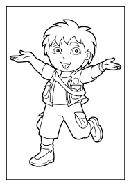 Favorite cartoon characters for young artists. Go Diego Go Coloring Pages To Print Google Search Cartoon Coloring Pages Kids Printable Coloring Pages Coloring Pages