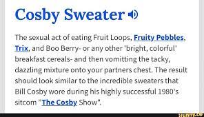 He is apparently regarded as such an ugly sweater icon that the hilltop hoods even came up with a song about him. Pin On Funny Bill Cosby Memes