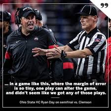 SportsCenter - Ohio State University Football HC Ryan Day doesn't blame the  controversial replays for his team's loss to Clemson Football. But he was  not happy about those decisions, either. | Facebook
