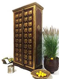 Orientalischer Grosser Schrank Kleiderschrank Yafiah 180cm Hoch Marokkanischer Vintage Dielenschrank Schmal Dielenschrank Wohnzimmer Wohnzimmerbeleuchtung