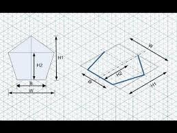 Isometric Drawing How To Draw Pentagon Youtube Isometric Drawing Pentagon Isometric