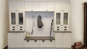 Great to have to drop the coat, boots, backpacks etc. Klearvue Entryway Cabinet Small Mudroom Ideas Menards Kitchen Cabinets