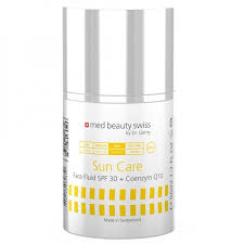 Die oil control sonnencreme für das gesicht von eucerin ist speziell für empfindliche haut. Med Beauty Swiss Sun Care Face Fluid Spf 30 Coenzym Q10 Sonnenschutz Furs Gesicht Coenzym Q10 Olige Haut