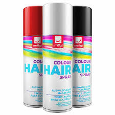 Choose from seven different shades; Smiffy S White Hair Colour Spray Wash Out Hairspray
