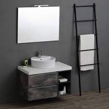Pour commencer, la taille de la table et sa position dans la pièce doit permettre un espace de passage d'environ 80cm avec un mur ou un autre meuble comme un buffet de salle à manger. Meuble De Salle De Bains Modulable Lavabo Rond Design Industriel Cm 90