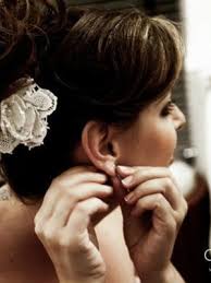 Diadema renda flores