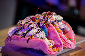 Everyone in our house has enormous affection for tacos, so when i came up with this taco bar. Unicorn Taco Jake S Unlimited In Mesa Unique Take On A Dessert Taco