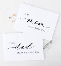 Two Printable Cards To My Mom Dad On My Wedding Day Etsy In 2021 Printable Cards Mom Cards Dad Cards