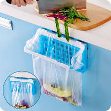 Foldable Trash Garbage Bag Holder Plastic Hanging Rubbish Bag Storage Rack For Cabinet Doors Back Kitchen Accesso Rubbish Bag Storage Rubbish Bag Trash Storage