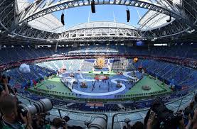 Though a new stadium, it had a long history well before opening. Das Stadion In St Petersburg War Schauplatz Der Eroffnungsfeier Des Confed Cup Stuttgarter Zeitung