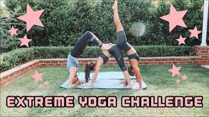 Still, we were able to safely practice these partner yoga poses. Extreme Yoga Challenge 2 3 Person Poses To Make You Laugh Youtube