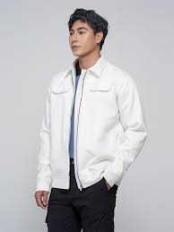 Chi tiết sản phẩm: Áo Khoác Da Lộn Limited AK016 Màu Trắng - aKmen