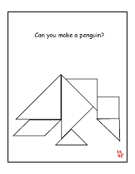 Penguin Tangram Printable Learning Printables Tangram Activities Tangram Patterns