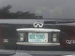 Infinity N Beyond License Plate Sign Olive Free License Plate