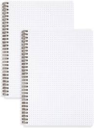 Amazon Com 2 Pack Dotted Bullet Journal B5 Size 100gsm Wirebound Spiral Notebook 7 1 X 10 Inches Dot Grid Notebook Graph Paper Notebook Dot Grid Journal