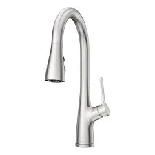 It is a great ideal for your kitchen. Pfister Neera Stainless Steel 1 Handle Deck Mount Pull Down Handle Kitchen Faucet In The Kitchen Faucets Department At Lowes Com