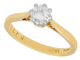 Gld ships all domestic orders for free!. Claw Set Engagement Ring In Yellow Gold Ac Silver