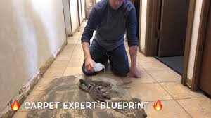 Carpet tiles can be arranged to mimic rugs. Carpet Tiles Over Ceramic Tile Youtube