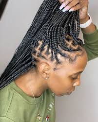 Houston Braider On Instagram Medium Knotless Braids Waist Length Click The Link In Hair Styles Braids With Curls Box Braids Hairstyles For Black Women