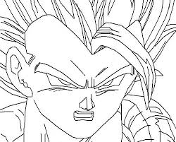 Fun & easy to print. Gogeta Colouring Page 1