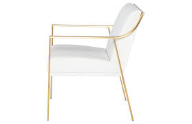 Osp home furnishings layton office chair, cream. Valentine Dining Chair White Gold Modern Digs Furniture