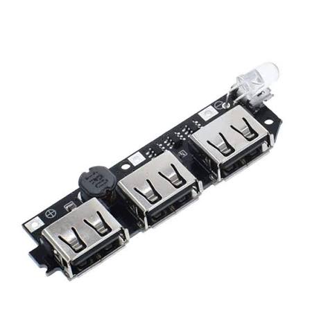 3 Port USB Power Bank Battery Charger Module 5V 2.1A