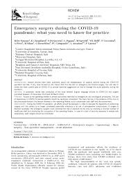 Pdf Emergency Surgery During The Covid 19 Pandemic What You Need To Know For Practice
