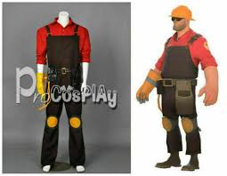 Team Fortress 2 Red Engineer Cosplay Costume ”@