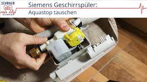 Deine spülmaschine zieht kein wasser? Siemens Geschirrspuler Zieht Kein Wasser Aquastop Tauschen Reparatursatz Youtube