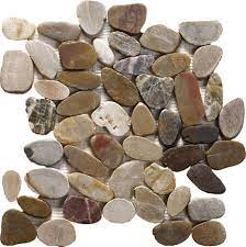 Mosaic tiles pebble dark grey mix. Pebble Mosaic Multi Colour 305x305x10mm Target Tiles