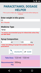Click here to calculate your dosage. Paracetamol Dosage Calculator For Android Apk Download