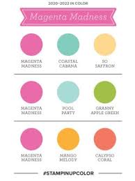 New Stampin Up 2020 In Colours Introducing Magenta Madness Color Combos Coordinating Colors Color