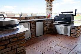 In addition, grilling is usually a healthier option, since it burns off fats, and vegetables and meats also retain more vitamins through grilling than with smoking. Outdoor Kitchen Gallery Outdoor Bbq Kitchen Outdoor Kitchen Grill Outdoor Kitchen Decor