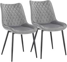 .kitchen & dining room chairs : 2 Pieces Velvet Kitchen Chairs Model Alois Woltu Eu
