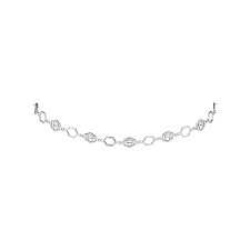 Fashion Logo Chain Belt Silver
