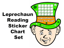 Leprechauns Love To Read Sticker Chart Set