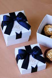 Navy Blue Wedding Bonbonniere Elegant Wedding Favor Boxes Etsy In 2021 Wedding Gift Favors Blue Wedding Favors Elegant Wedding Favors
