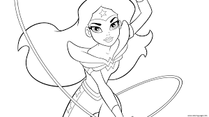 Free printable wonder woman coloring pages for kids. Wonder Woman From Dc Superhro Girls Coloring Pages Printable