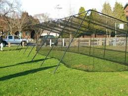 It does however, require about 16 foot base footprint due to the cage netting being inside the frame. How To Build Backyard Batting Cages Batting Cage Backyard Backyard Baseball Batting Cages